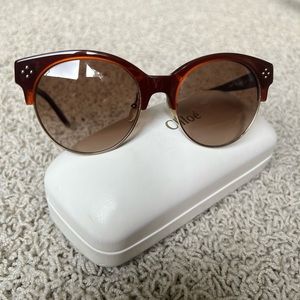 Chloe Round Sunglasses - Havana CE704S
